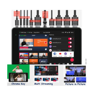 YoloBox Pro, All-in-one Portable Multi-Cam Live Streaming Studio Encoder Recorder Switcher