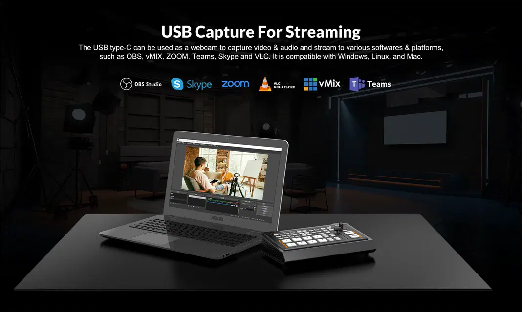 Shark S4 Video Switcher SD card and USB recording feature